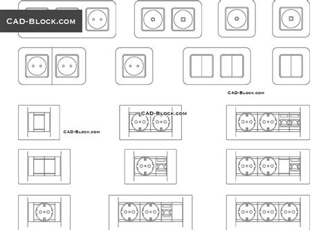 electrical switch box cad block|free cad blocks for switches.